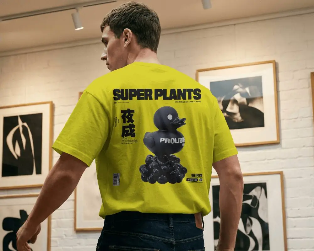 Trendy Relaxed Fit Mens Tshirt Blank Template For Custom Printing Mockup