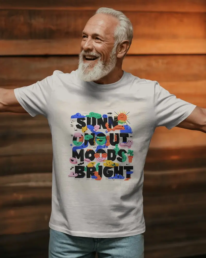 Stylish Cotton Men Tshirt Mockup Easy Fit Versatile Basic Top For Everyday Casual Look