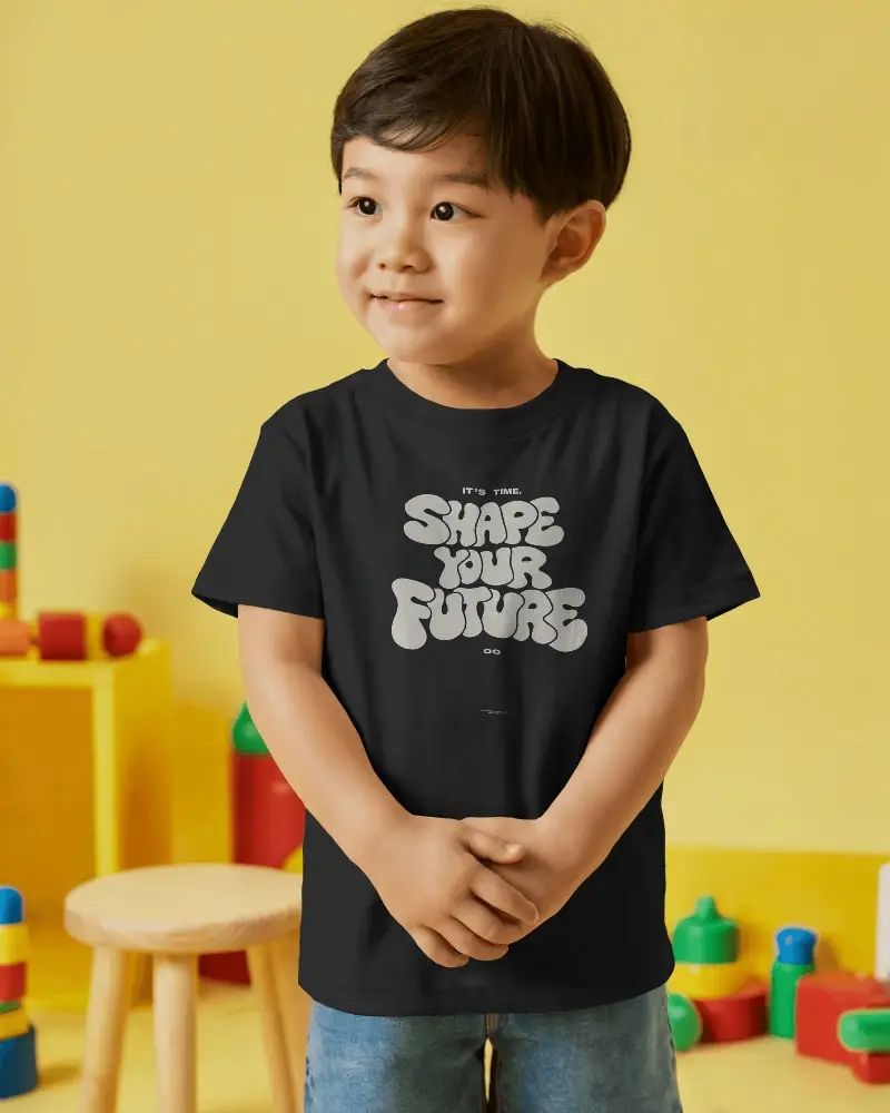 Kid Tshirt Mockup Casual Wear For Boys Comfortable Fit Fashionable Style Basic Tee