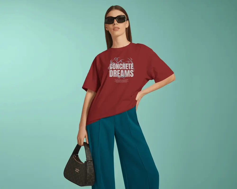 Trendy Loose Fit Women Casual Tshirt Mockup Styling For Modern Fashion Lovers