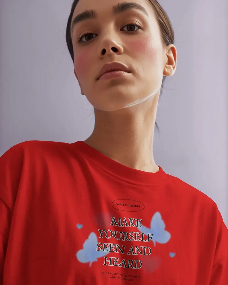 High Quality Soft Comfortable Casual T Shirt Mockup For Women Modern Essential Wardrobe Piece