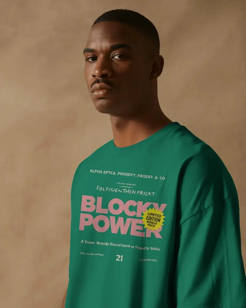 High Quality Comfortable T Shirt Mockup For Men Fashion Apparel Brand Promotion