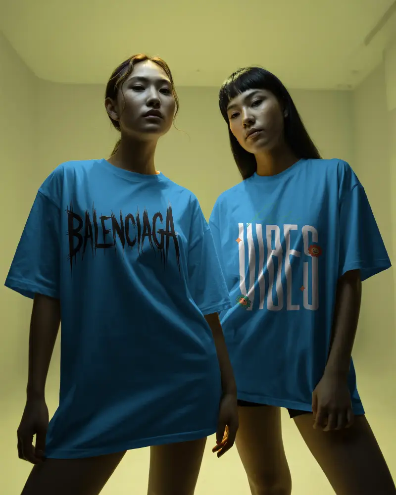 Plain Loose Fit Tshirt Mockup For Minimalist Style Fashion And Casual Wear Promotion