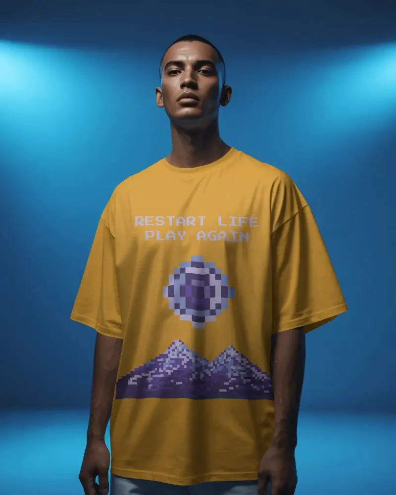 Modern Loose Fit Tshirt Mockup For Men Stylish Casual Wear Ideal For Branding Designs