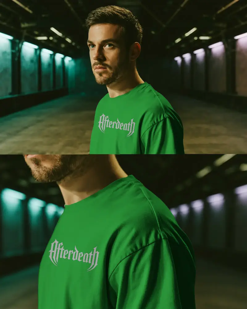 Realistic Mens Loose Fit Tshirt Mockup For Digital Printing And Fashion Designs