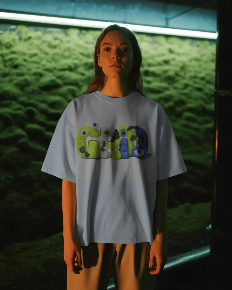 Plain Loose Fit Tshirt Mockup Women Minimalist Style Comfortable Casual Wear Top