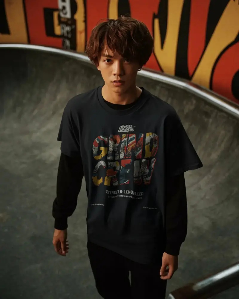 Urban Streetwear Style Layered Tshirt Mockup For Modern Fashion Brand Promotion