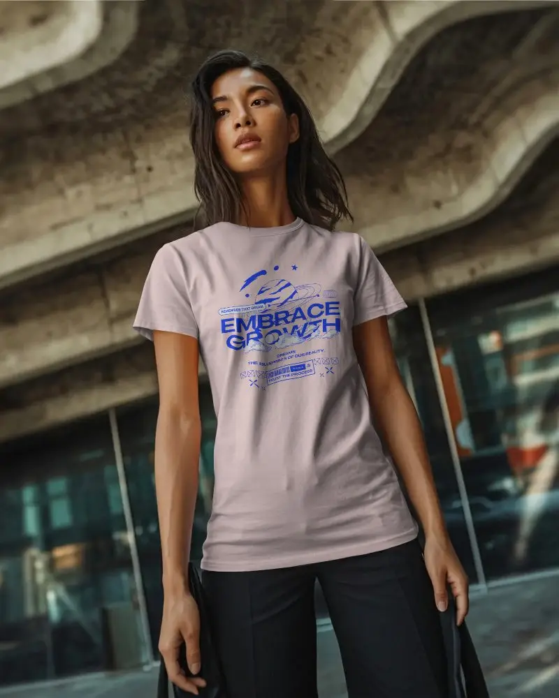 Premium Quality Solid Basic Fitted Womens Tshirt Mockup Casual Everyday Wear Fashion Styles