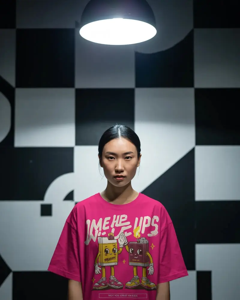 Stylish Minimalist Casual Tshirt Mockup With Urban Background And Modern Monochrome Design