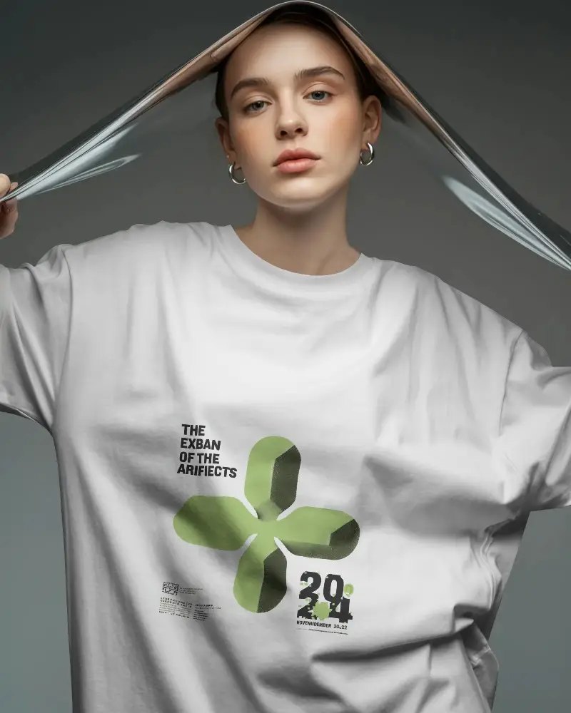 Premium Soft Fabric Tshirt Mockup For Casual Wear Promotional Designs