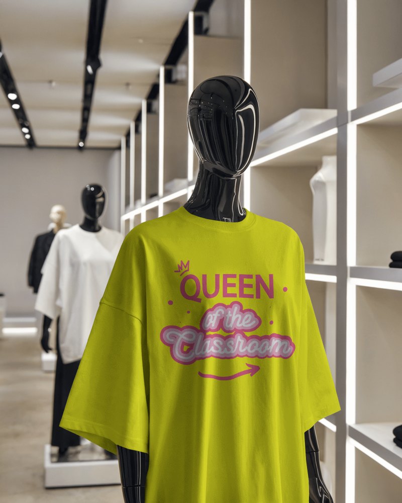 Fashion Store T Shirt Mockup Black Mannequin In Minimalist Boutique With Sleek Illuminated Shelves 0585