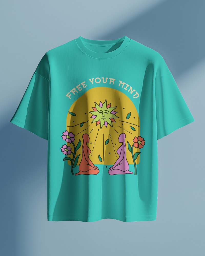 Minimalist Studio T Shirt Mockup Floating Display With Sunlit Effect And Subtle Textures 596