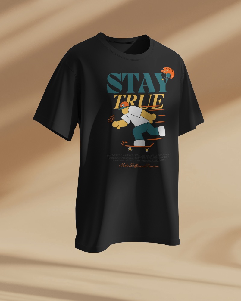 Premium Studio T Shirt Mockup Airborne Display With Natural Light And Subtle Shadows 0616