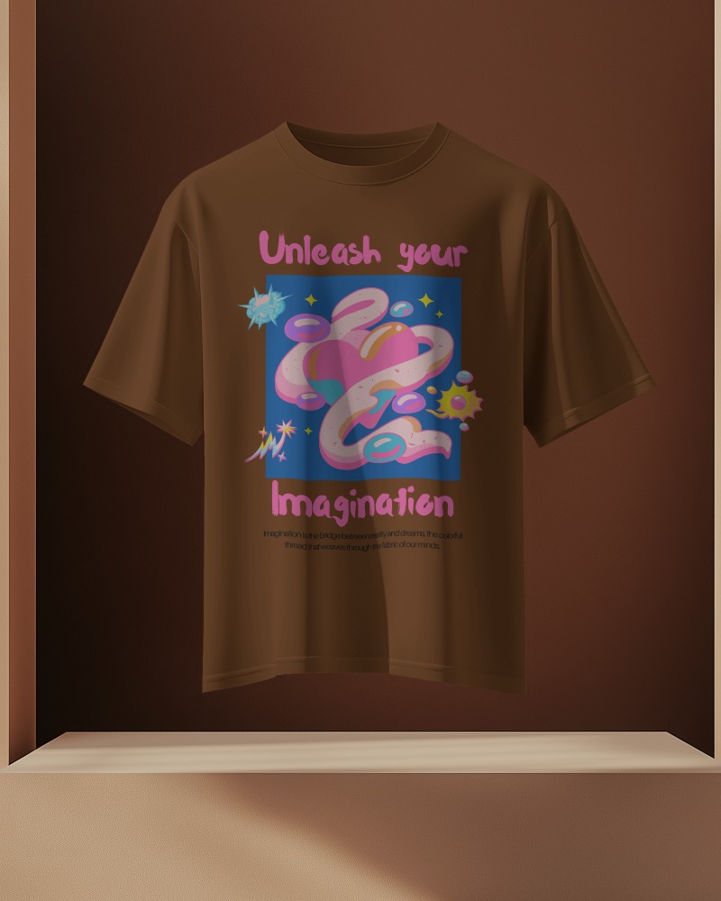 Floating T Shirt Mockup In Wooden Display Frame With Warm Brown Tones Elegant And Minimalist Presentation 0626