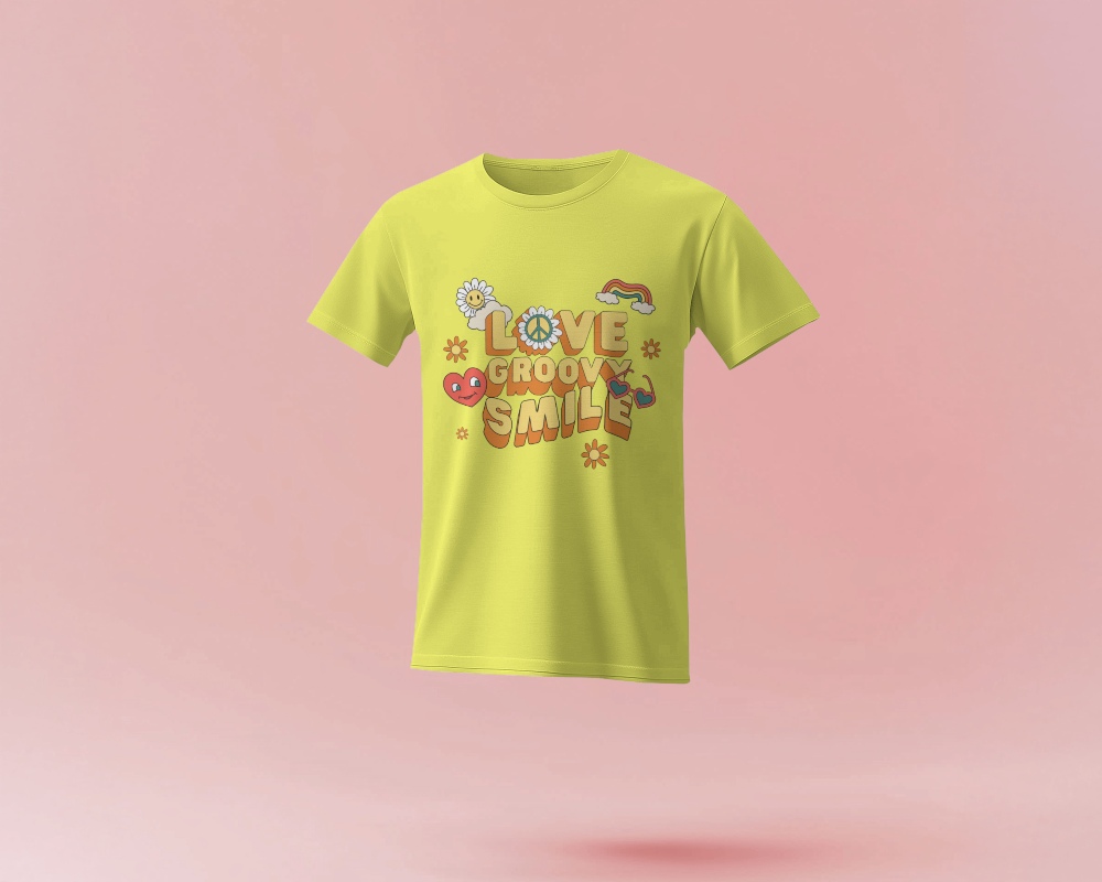 Floating White T Shirt Mockup Minimalist Soft Pink Background Clean And Elegant Design Presentation 0659