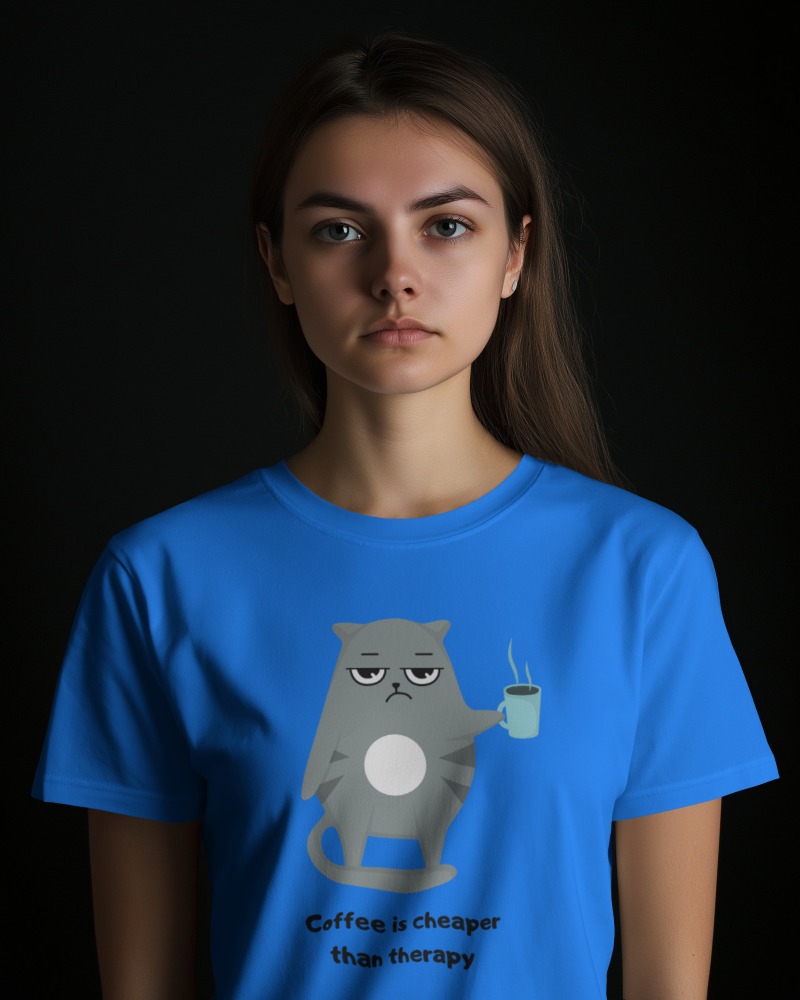 Serious Female Model T Shirt Mockup Dark Background Clean And Modern Minimalist Look 0686