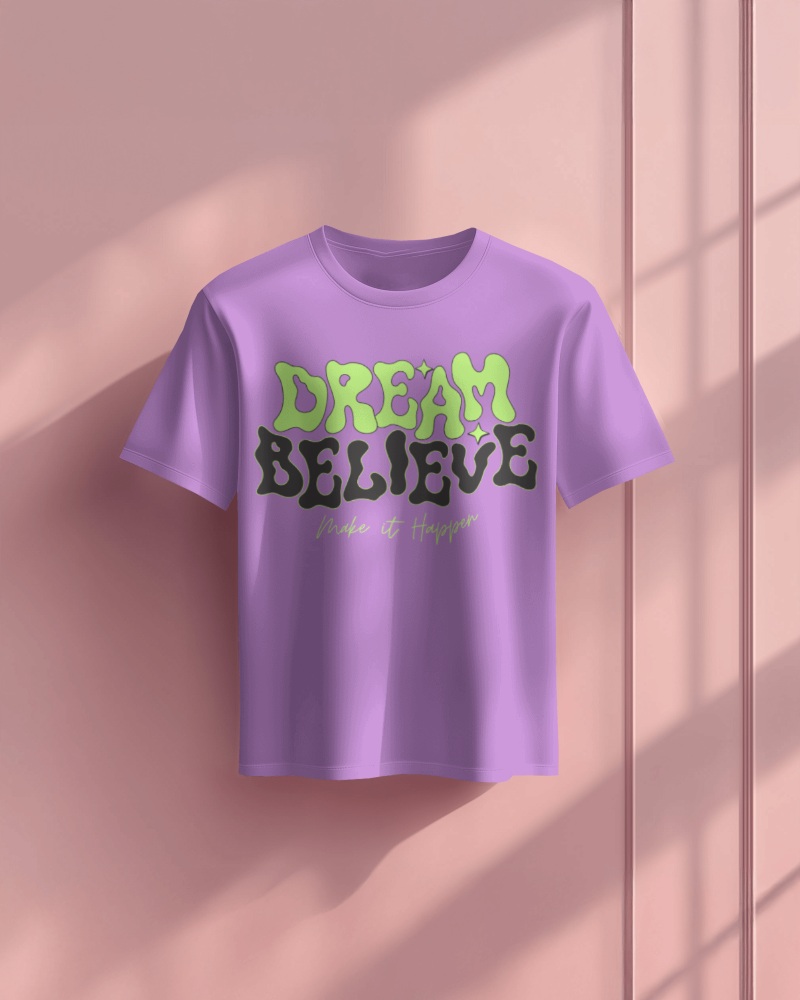 Hanging T Shirt Mockup Elegant Pastel Backdrop Natural Light And Shadows Premium Studio Style 0693