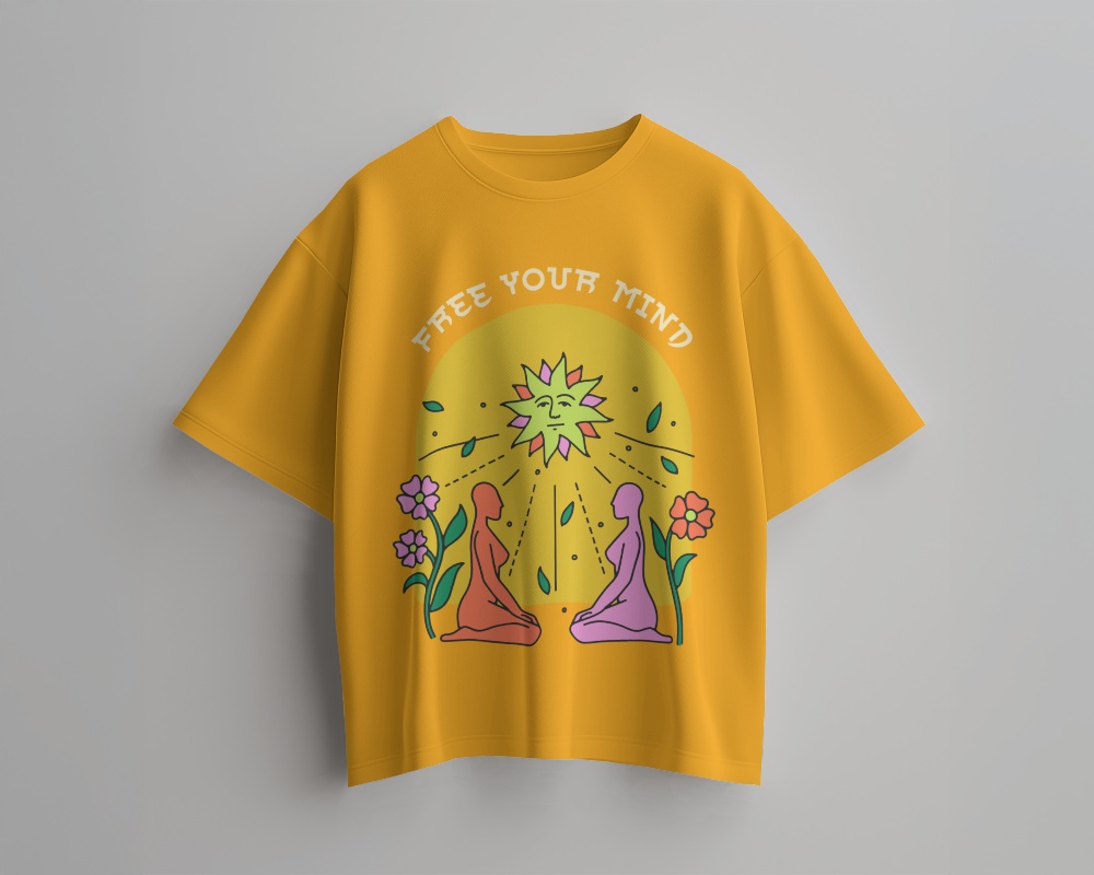 Minimalist Hanging T Shirt Mockup Front View On Light Gray Background Soft Shadows And Clean Modern Presentation 0733