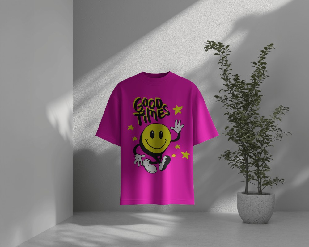 Aesthetic Sunlit T Shirt Mockup Hanging In Minimalist Space With Soft Shadows And Greenery Modern And Serene Ambience 0735