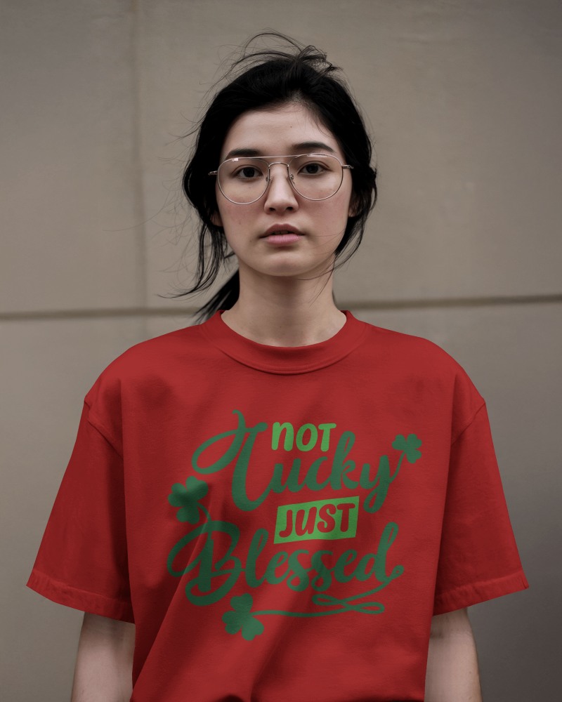 Urban Minimalist T Shirt Mockup Female Model With Messy Hair And Glasses Neutral Background Casual And Effortless Style 0764