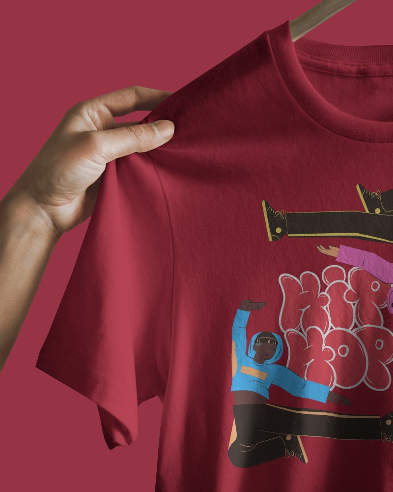 Minimalist Close Up Blank Round Neck T Shirt Mockup Hand Holding White Tee On Hanger Soft Lighting 0829