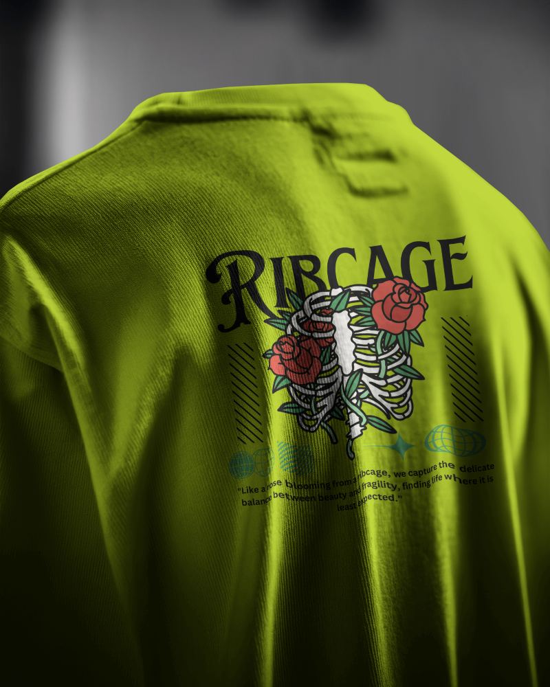 Unisex Round Neck Blank Back T Shirt Mockup Without People Monochrome Moody Lighting Textured Fabric Close Up Modern And Minimalist Look 0848