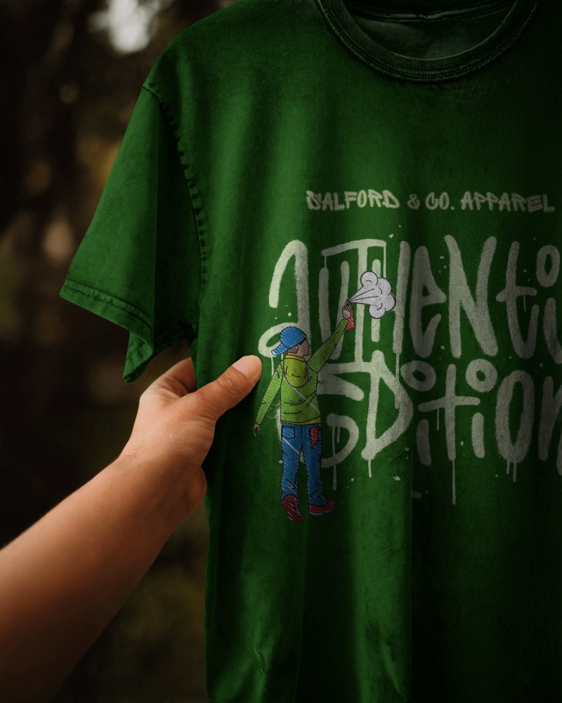 Outdoor Handheld Blank White Acid Wash Tshirt Mockup Natural Lighting With Soft Shadows Earthy Background Organic And Realistic Vibe 0888