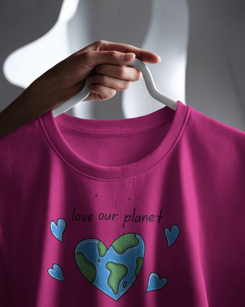 Close Up Hanging Round Neck T Shirt Mockup Hand Holding White Hanger In Soft Shadow Lighting Minimal And Clean Detail Focused View 0899