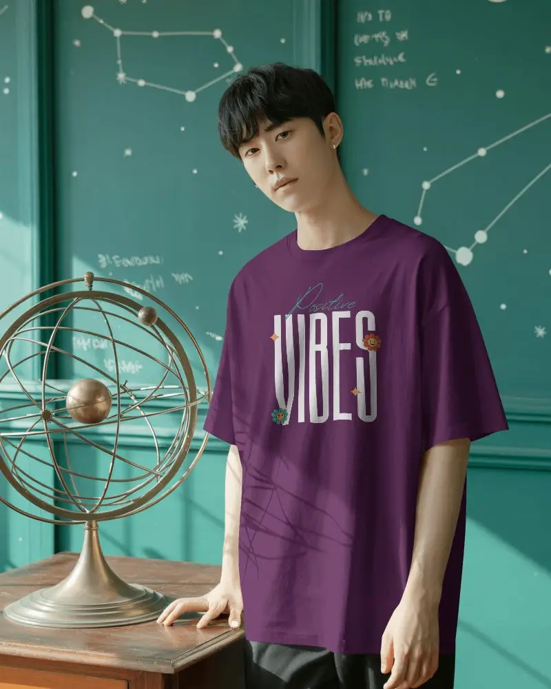 Modern Relaxed Fit Tshirt Model In Urban Studio Never Out Of Style Casual Wear