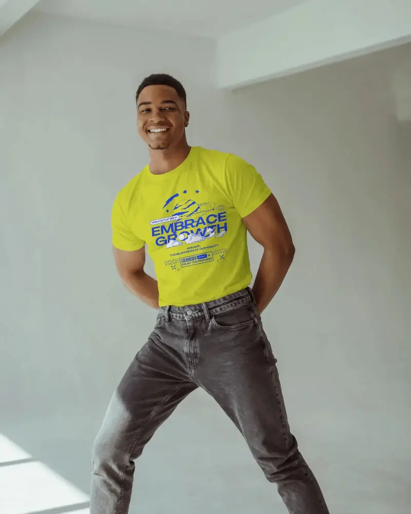 Casual Mens Basic Tshirt Comfortable Everyday Wear Fashionable Style Trendy Wardrobe Essential