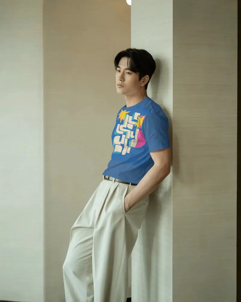 Casual Fashionable Men Stylish T Shirt Pants Relaxed Modern Look 