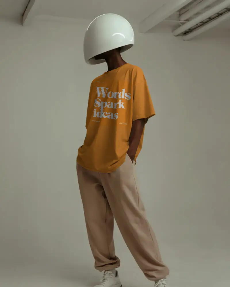 Oversized Comfortable Tshirt Mockup Casual Wear With Relaxed Fit And Soft Fabric Feeling