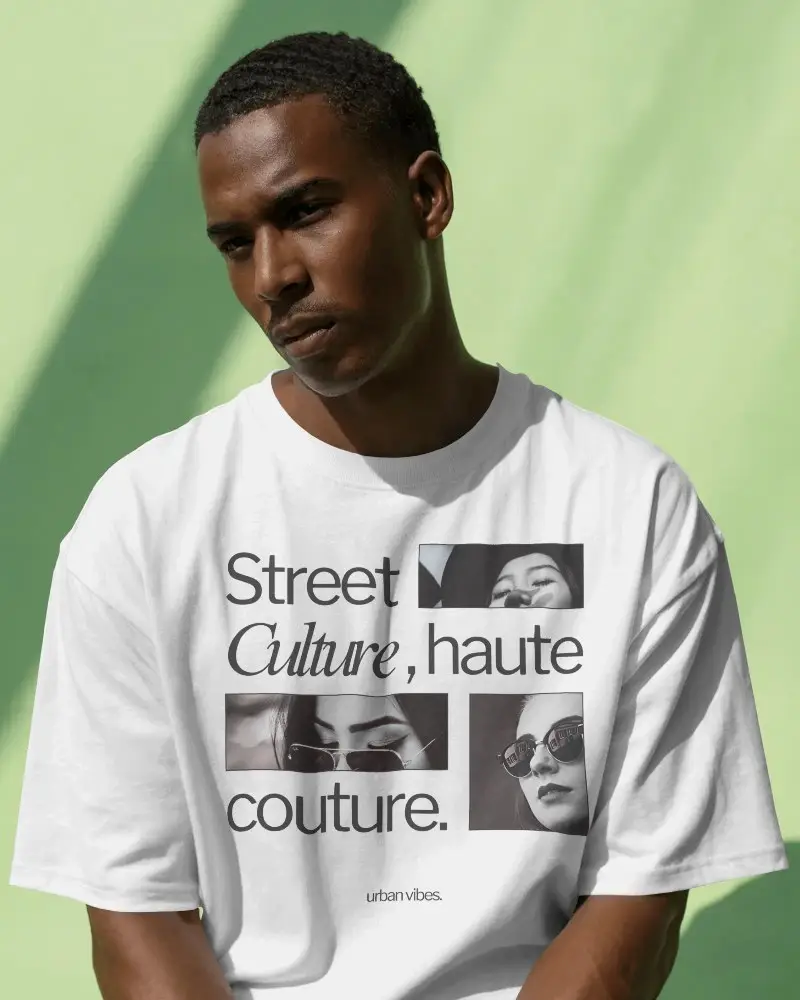 Comfortable Loose Fit Mens Tshirt Mockup Design For Modern Streetwear And Relaxed Fashion Style