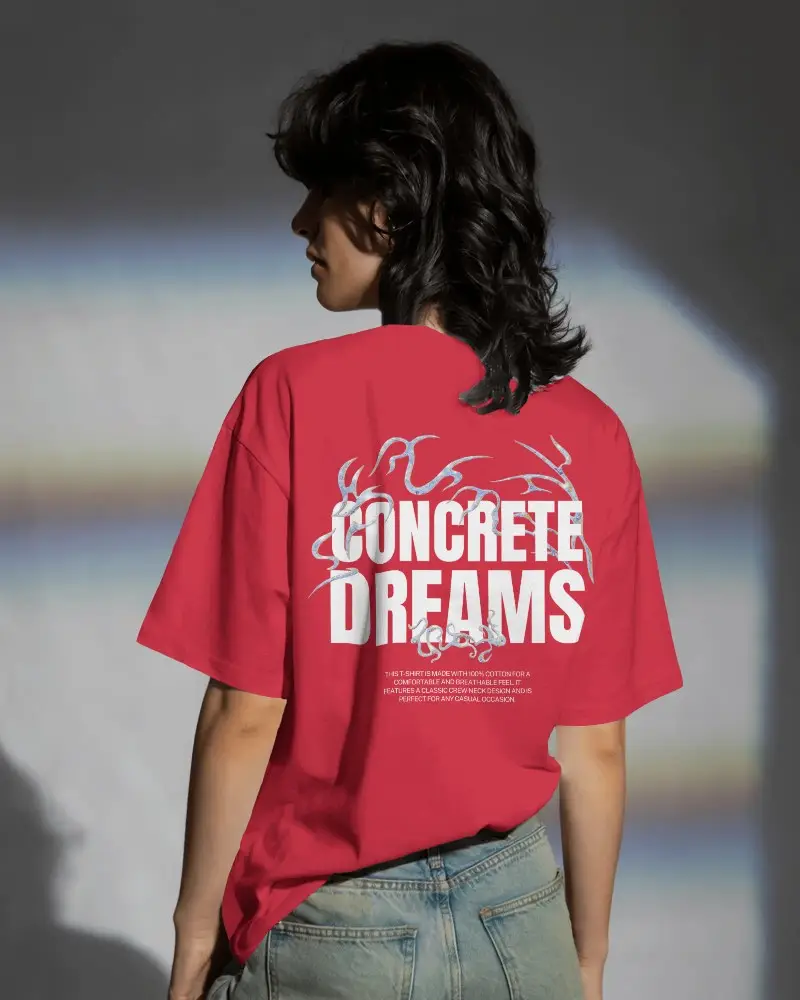 Oversized Cotton Tshirt Mockup With Simple Design Ideal For Custom Printing Projects