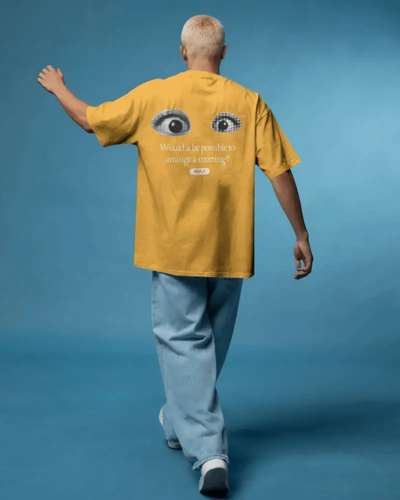 Oversized Basic Solid Color Tshirt Mockup Unisex Soft Fabric Relaxed Fit Everyday Wear Trendy