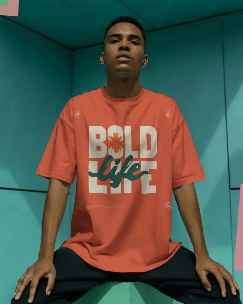 Modern Casual Loose Fit Tshirt Mockup Men Stylish Comfortable Unisex Basic Apparel Design