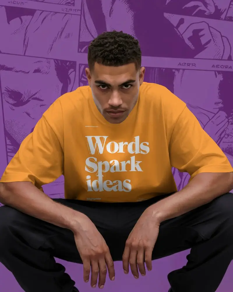 Casual Urban Style Men Tshirt Mockup For Modern Streetwear Fashion Design Showcase