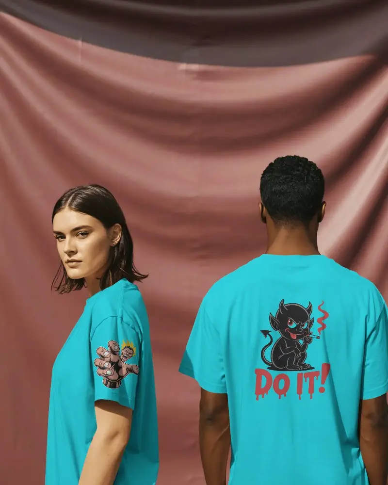 Modern Basic Unisex Short Sleeve T Shirt Mockup Front And Back View Fashionable Streetwear