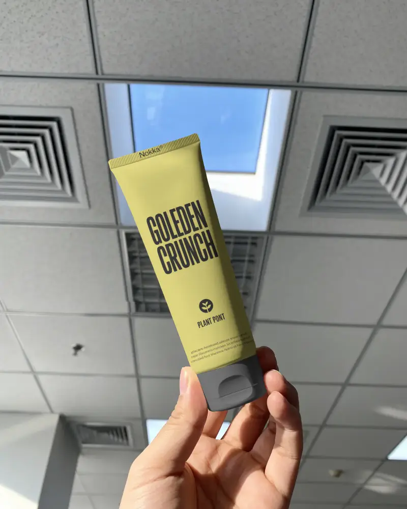 Close Up View Of Cosmetic Tube Mockup For Lotion Or Cream Product Label Mockup Template