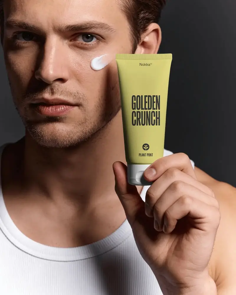 High Quality Skin Treatment Tube Mockup For Male Face Care And Moisturizing Product