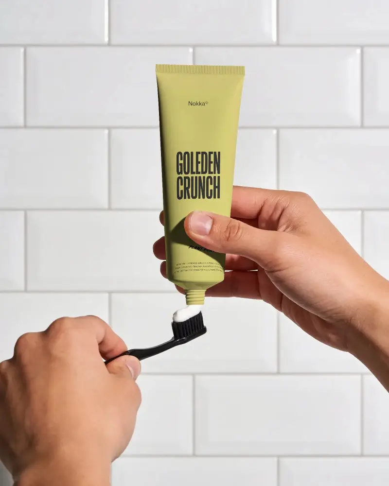 High Quality Toothpaste Tube Mockup With Clean Brushing Background For Efficient Oral Care