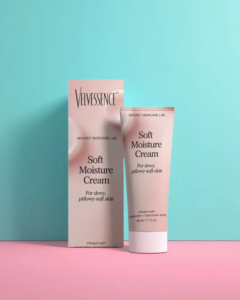 Premium Skincare Tube Mockup With Blank Label Space And Accompanying Rectangular Box