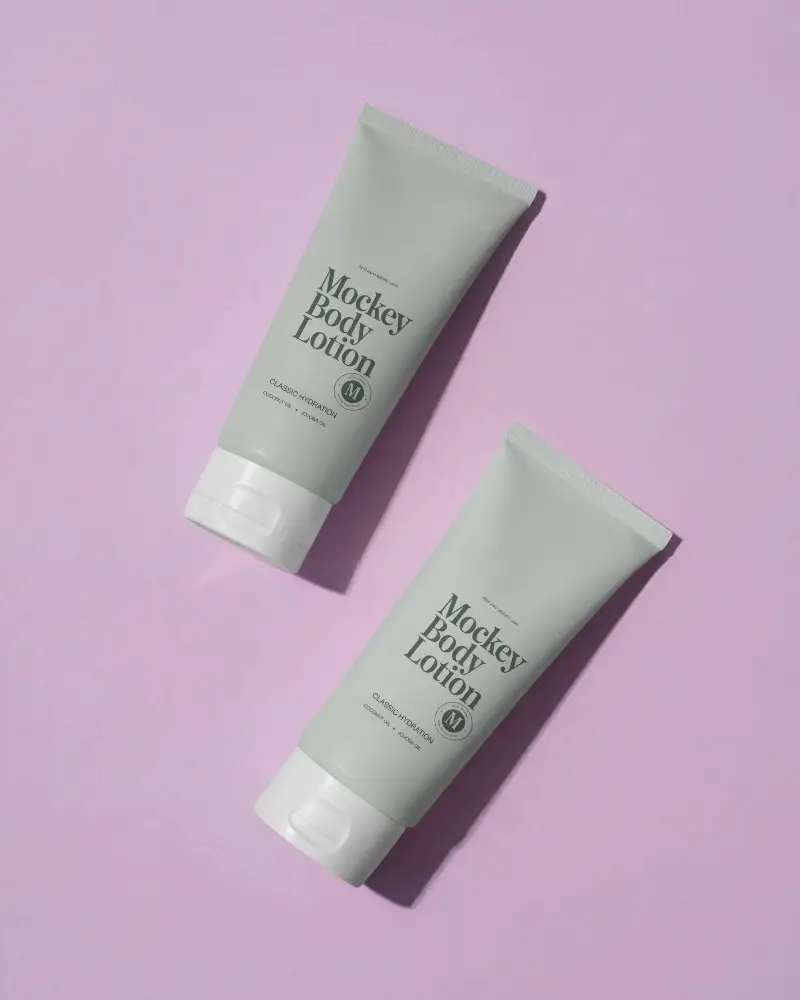 Cosmetic Tube Mockup For Skin Care Cream Product Presentation And Branding Design