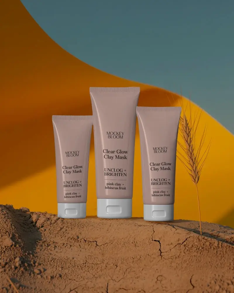 Luxury Matte Finish Set Tube Mockup For Personal Care And Cosmetic Branding Purposes