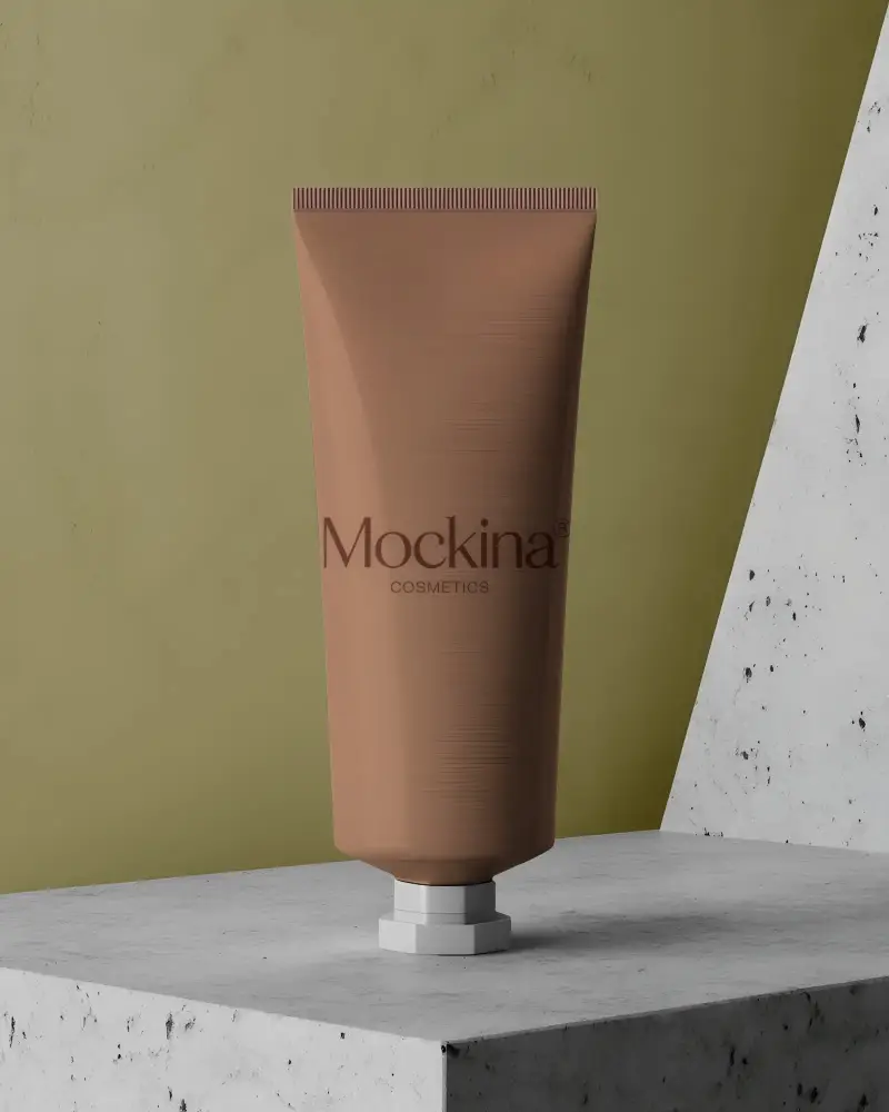 Sleek Modern Tube Mockup For Packaging Design And Cosmetic Product Presentation