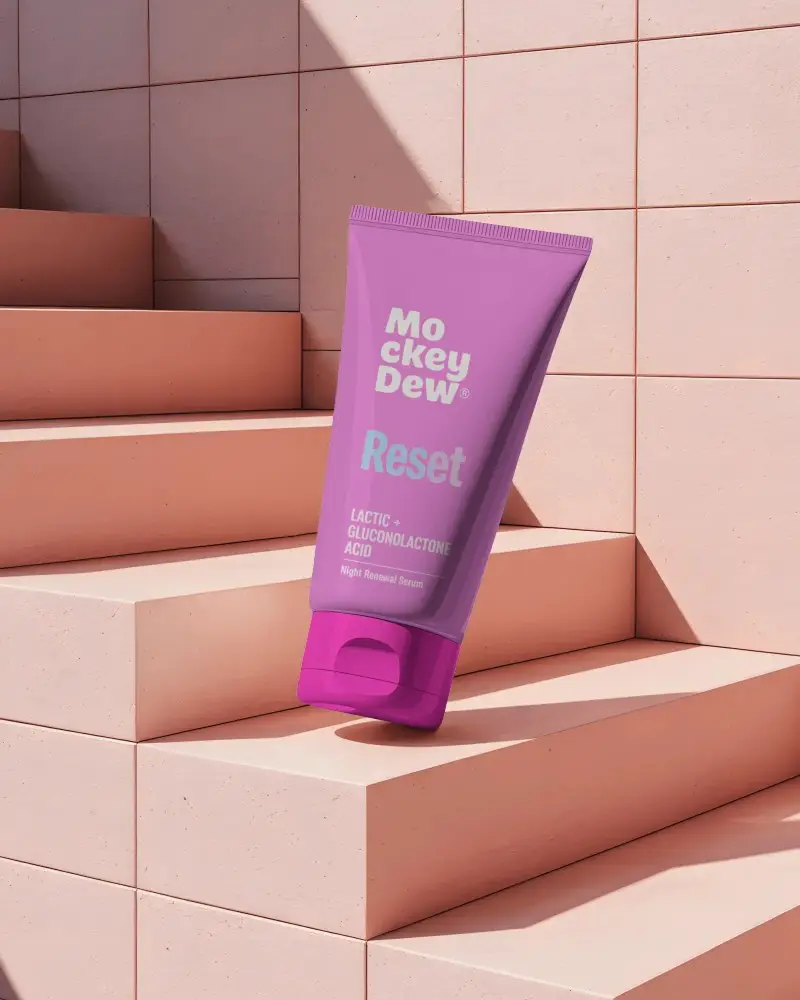 Premium Soft Tube Container Mockup For Cosmetic Or Skincare Product Branding And Showcase