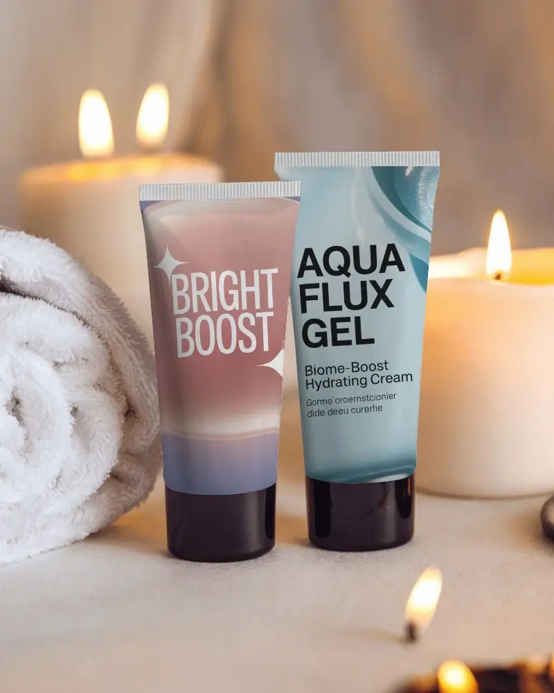 Luxury Skincare Tube Mockup For Cream Lotion Packaging Design Presentation