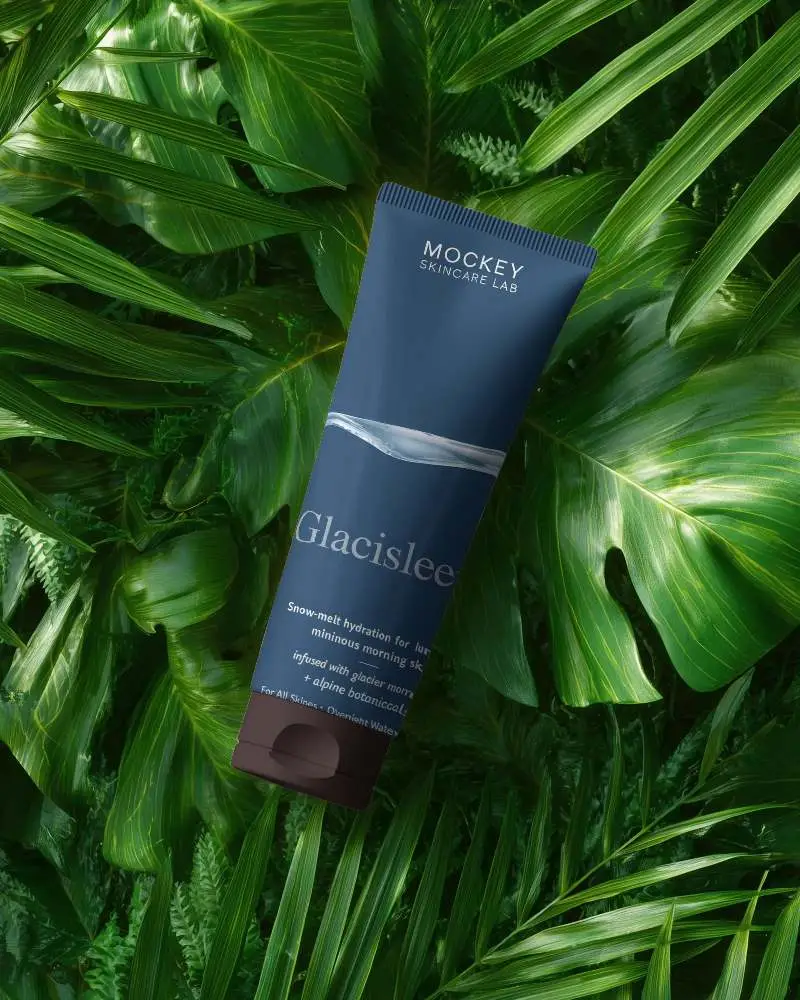 Tube Mockup With Green Leaf Elements For Organic Product Presentation