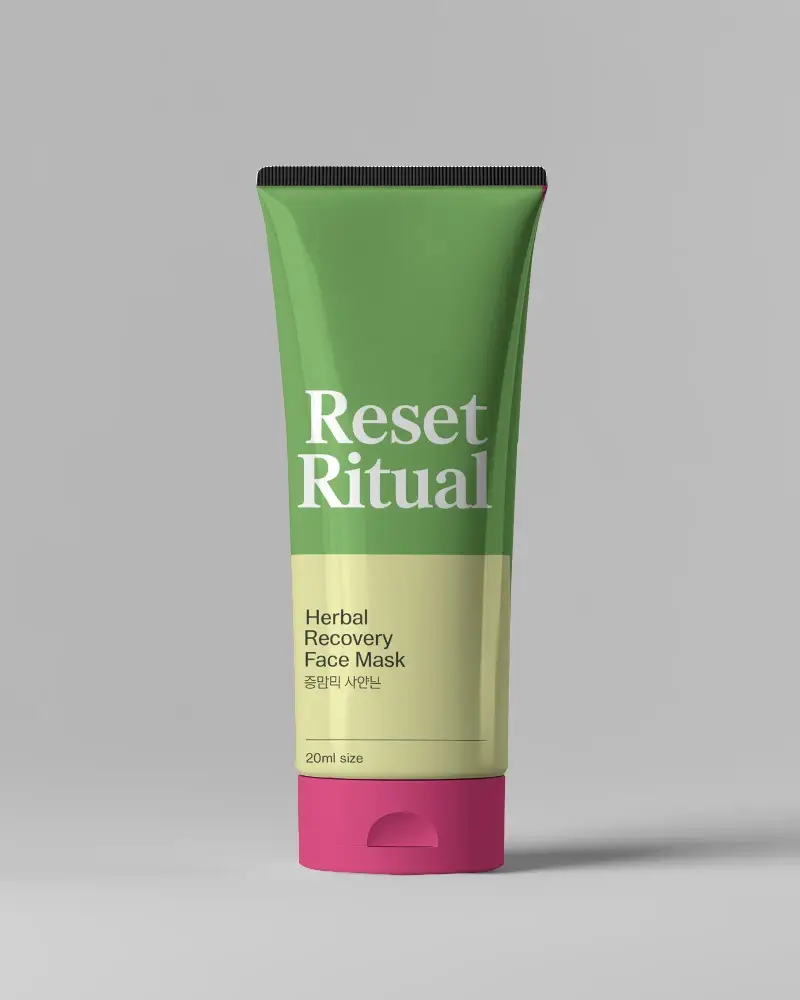 Reusable Squeeze Tube Packaging For Cream Lotion Beauty Product Container Mockup