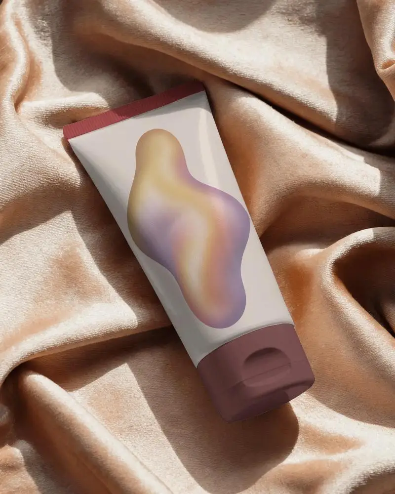 Smooth Skincare Tube Mockup For Cosmetic Label Design And Branding Presentation